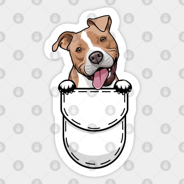 Pit Bull Pocket Dog Sticker by Pet My Dog